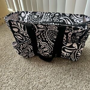 Black and White Patterned Tote Bag
